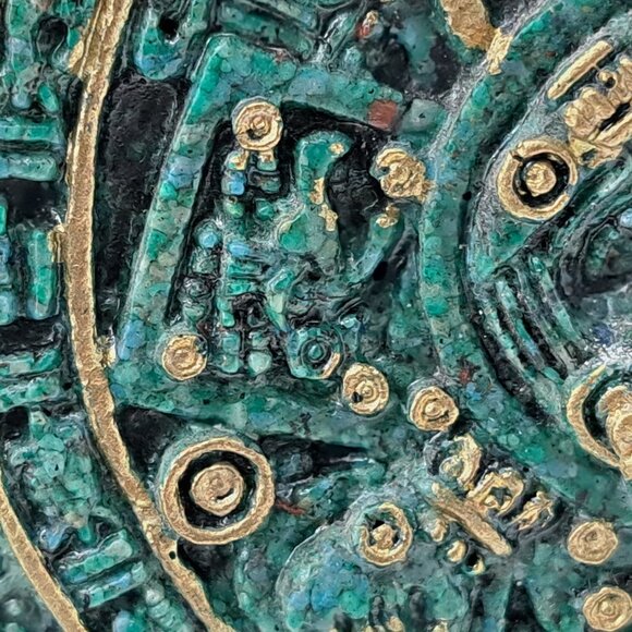 Malachite Mayan or Aztec Calendar - Picture 11 of 11